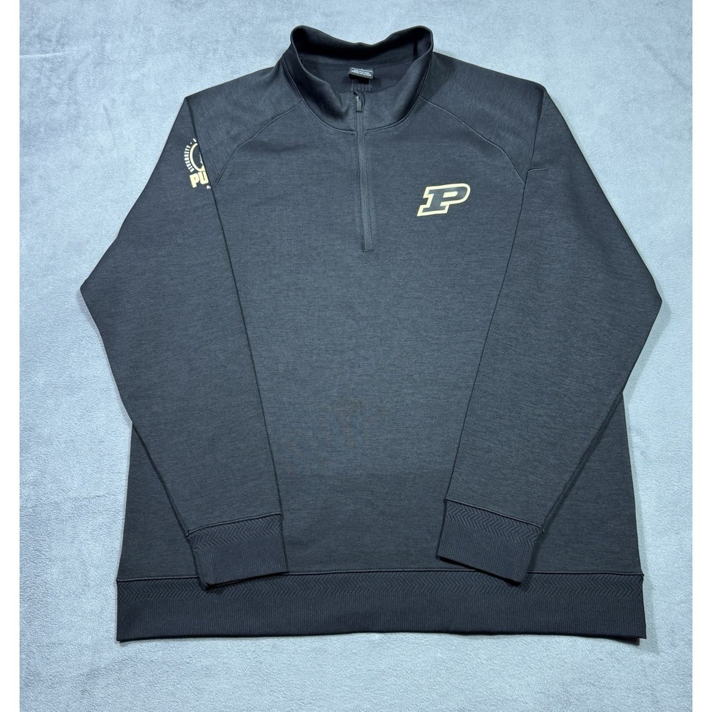 Nike Dri-FIT Purdue Boilermakers 1/4 Zip Pullover Black Mens XL Active Training
